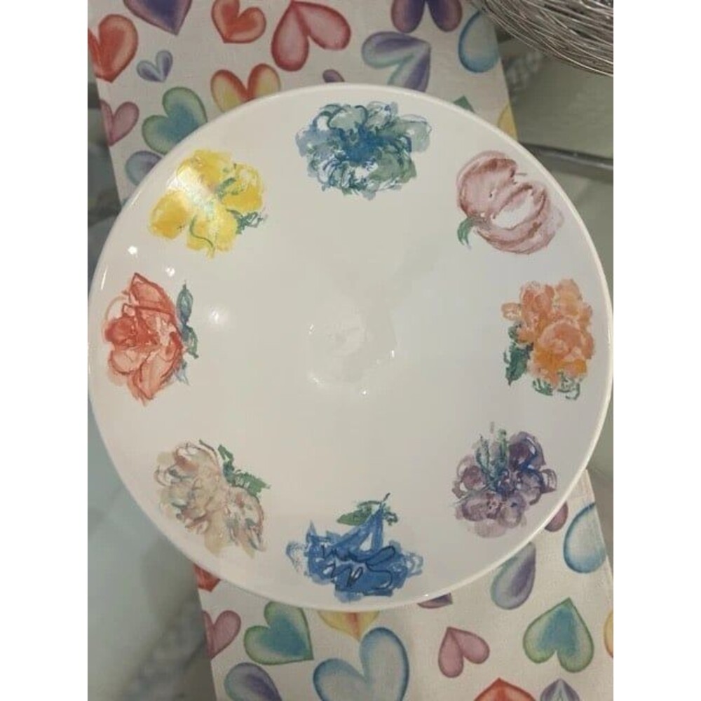 Vintage Tiffany & Co. BLOSSOM Round Vegetable Bowl 10 1/2" Large Flowers Border